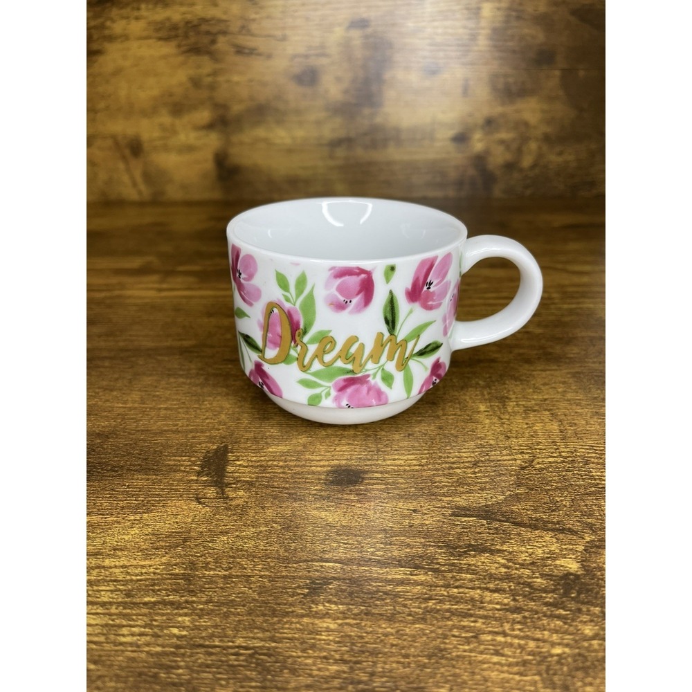 Pier 1 Import Floral Coffee Cup Mug Dream‎